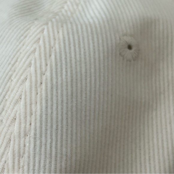Anthropologie Wyeth Corduroy Adjustable Baseball Cap Cream 100% Cotton Unisex OS - Picture 6 of 8